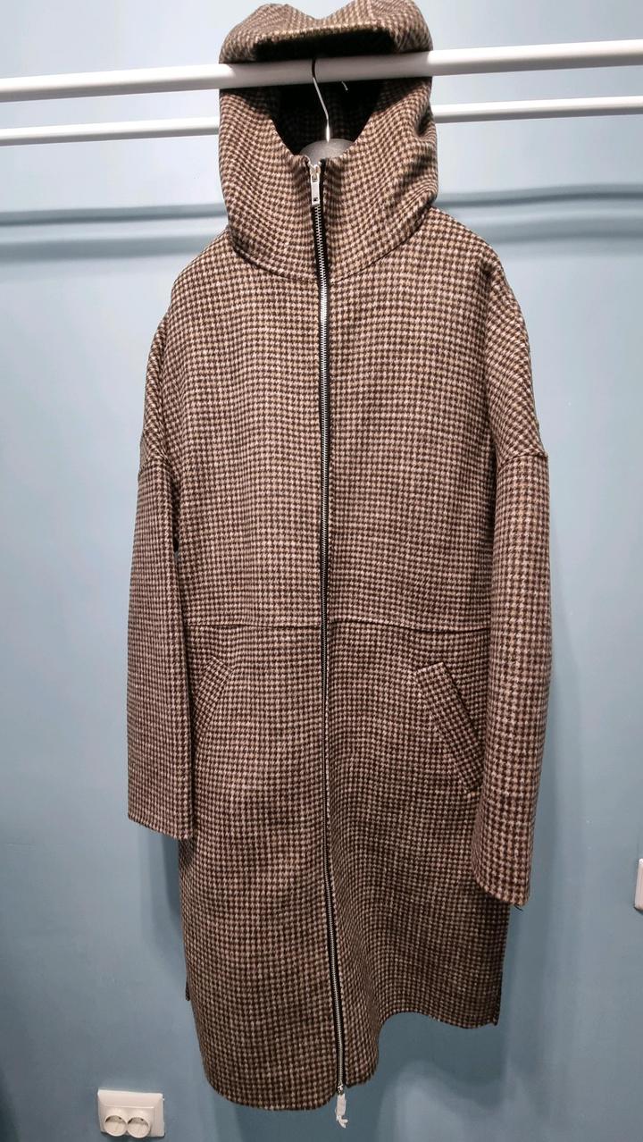 Jack&Jones Новое шерстяное пальто с капюшоном Jack & Jones (Размер M) Унисекс