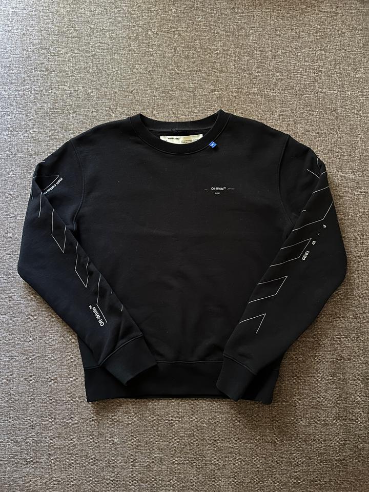 Off White Свитшот Off-White Diag Unfinished Slim Crewneck