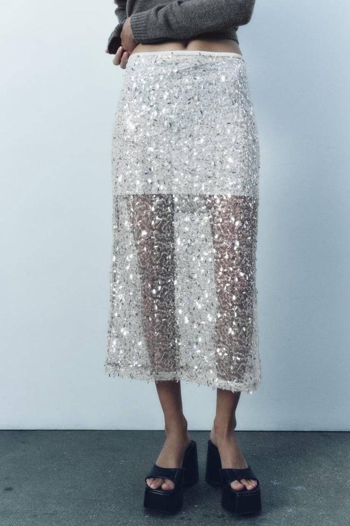 Юбка Zara с пайетками