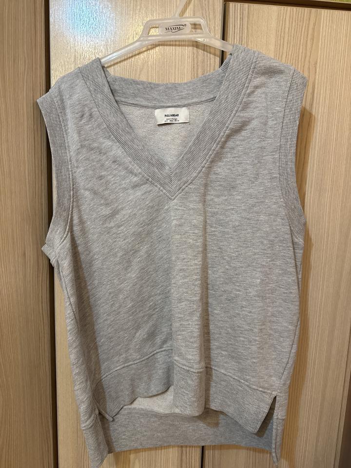 Pull & Bear Жилет PULL&BEAR трикотажный серый женский