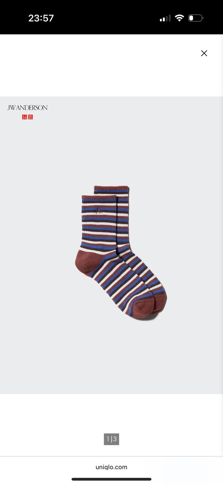 Носки JW ANDERSON Uniqlo
