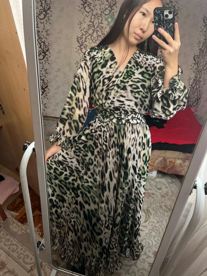 e’zo dress Платье макси с леопардовым принтом