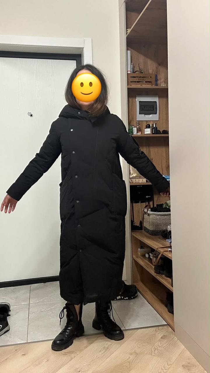 Женский длинный пуховик