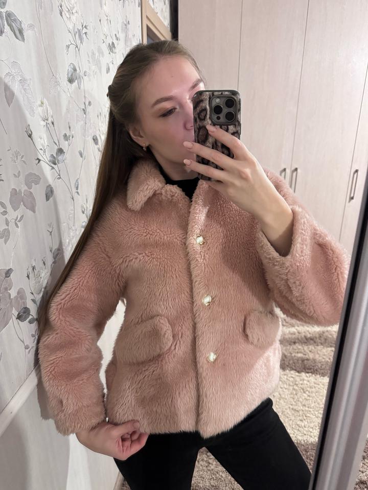Укороченная шуба тедди