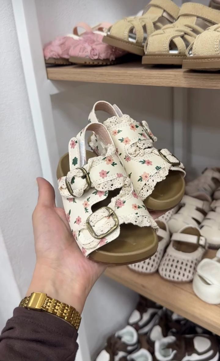 babytime Детские босоножки с цветочным принтом