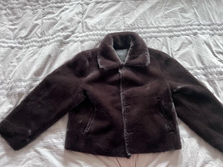 Двусторонняя дубленка zara