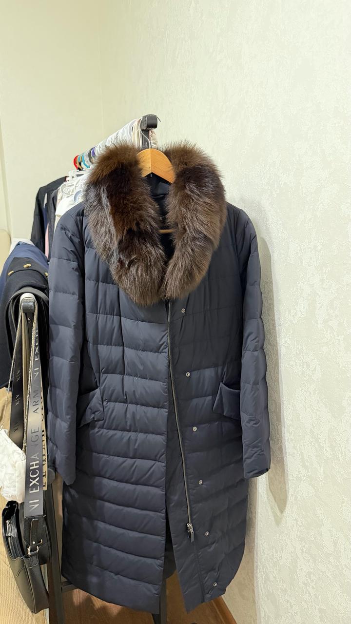 stylex Пуховик с натуральным мехом песца