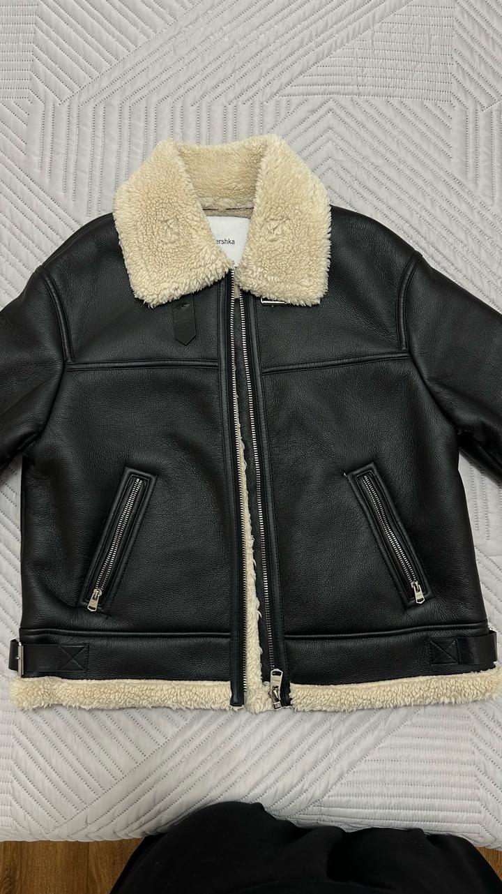 Дубленка авиатор Bershka