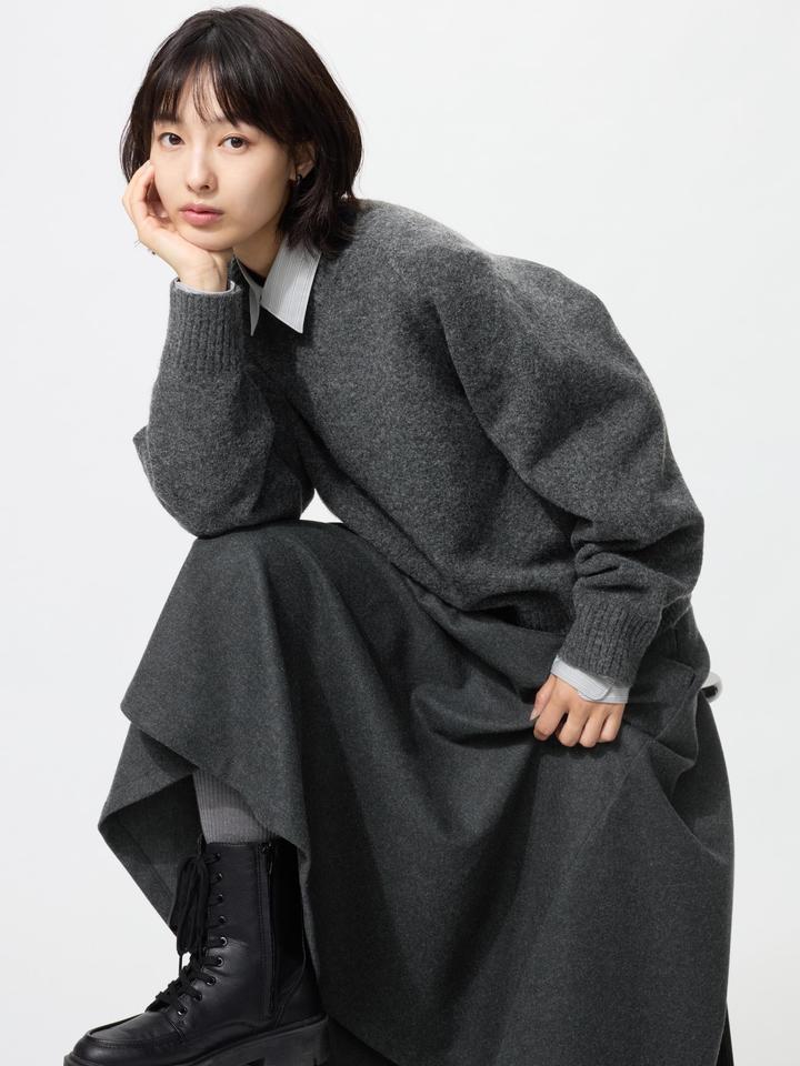 Серая юбка uniqlo