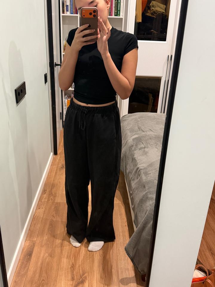 Bershka Черные широкие трико