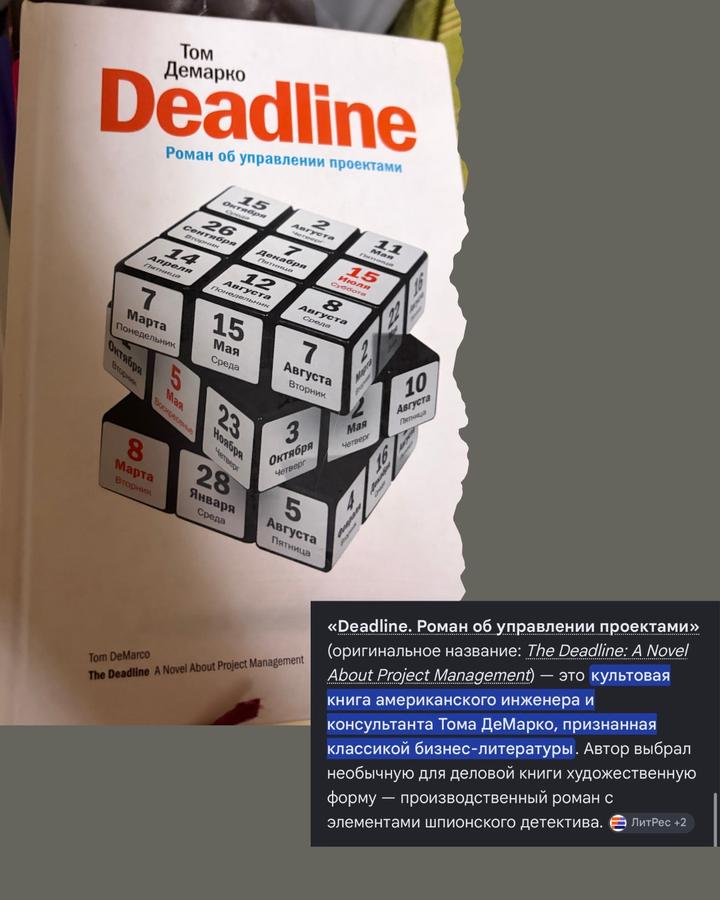Deadline. Роман об управлении проектами