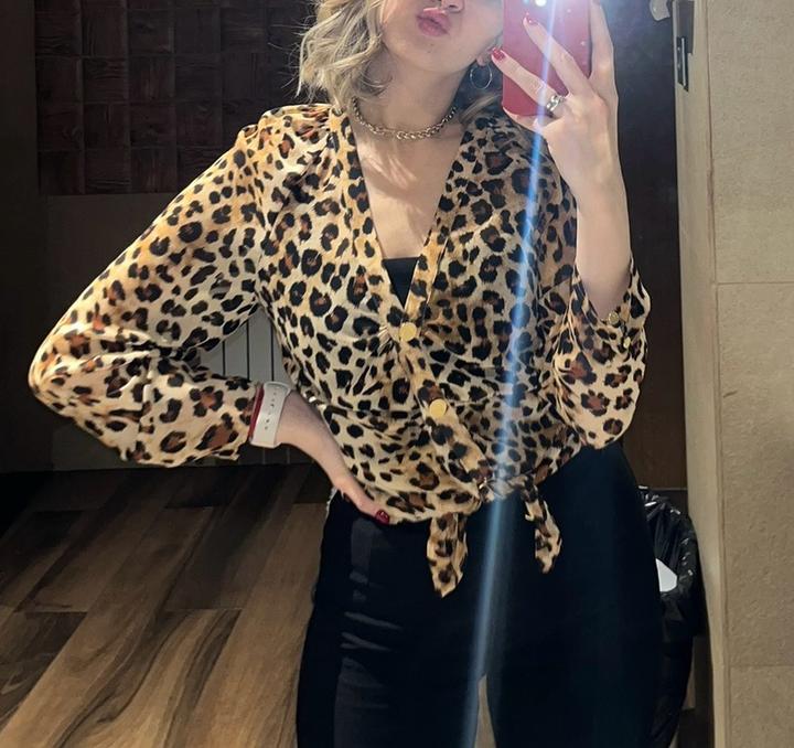 Блузка леопард ZARA