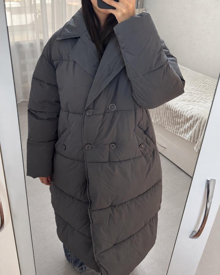 Длинный зимний пуховик