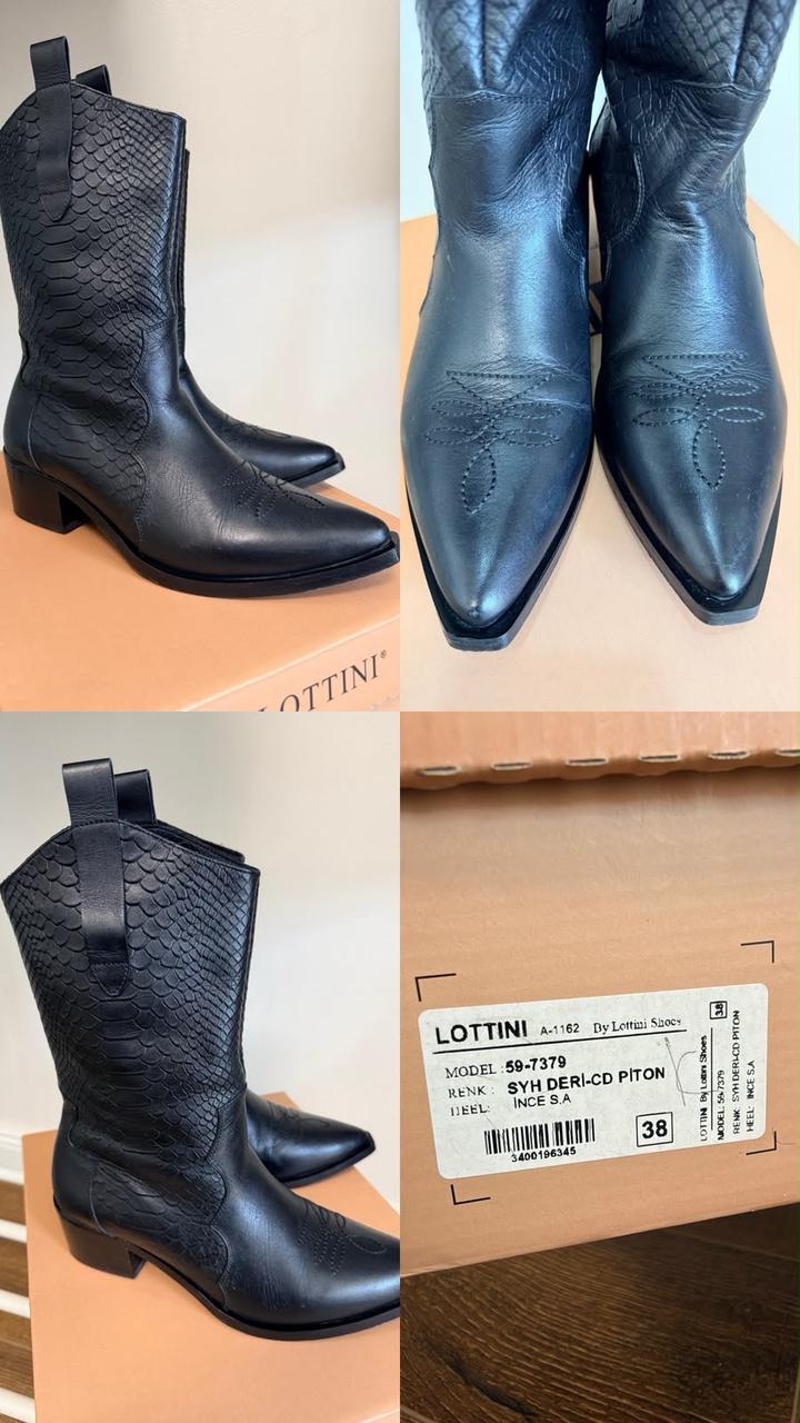 lottini кожаные ботинки-казаки