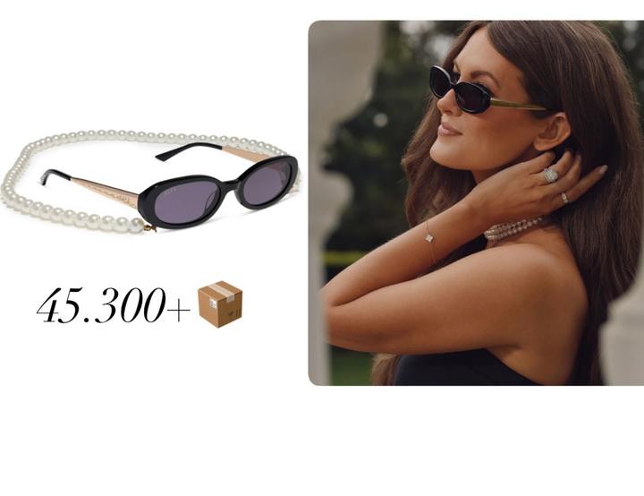 Diff Eyewear Очки с жемчужной цепочкой