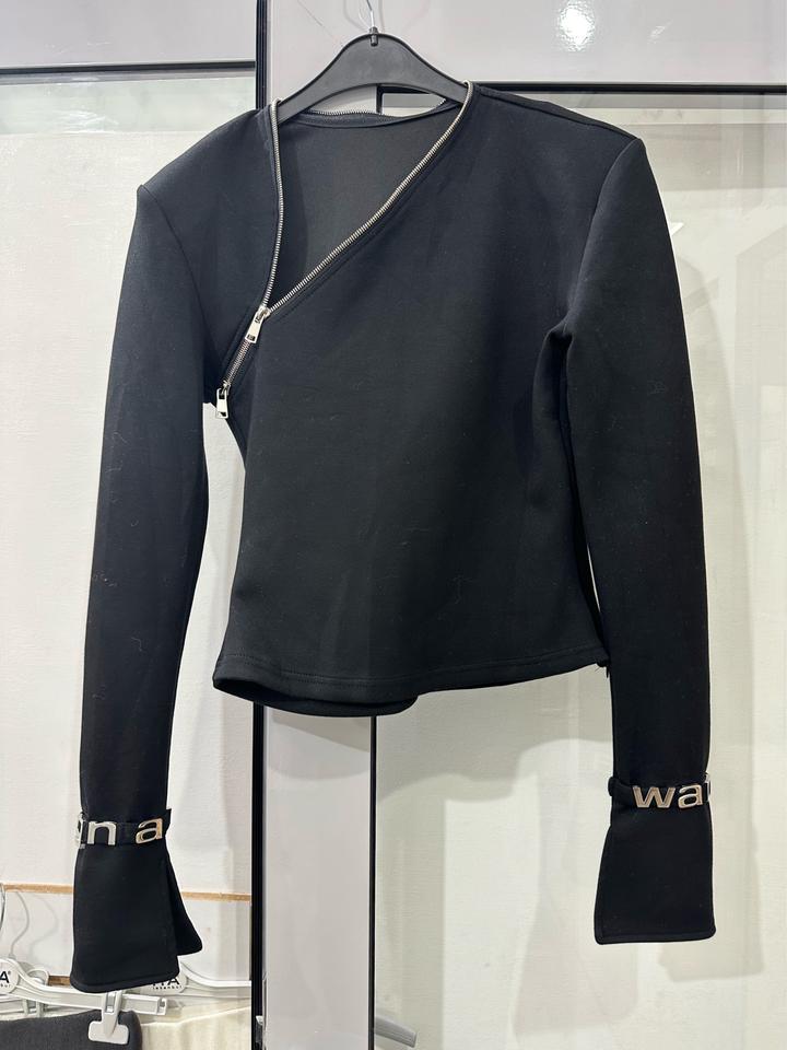 Alexander Wang Кофта асимметричная с молнией