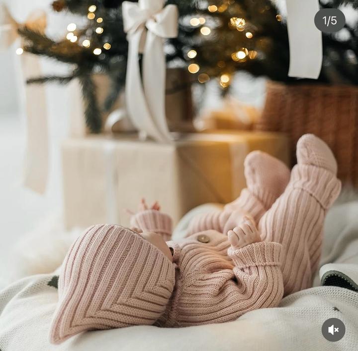 mimibaby Вязаный комбинезон с чепчиком