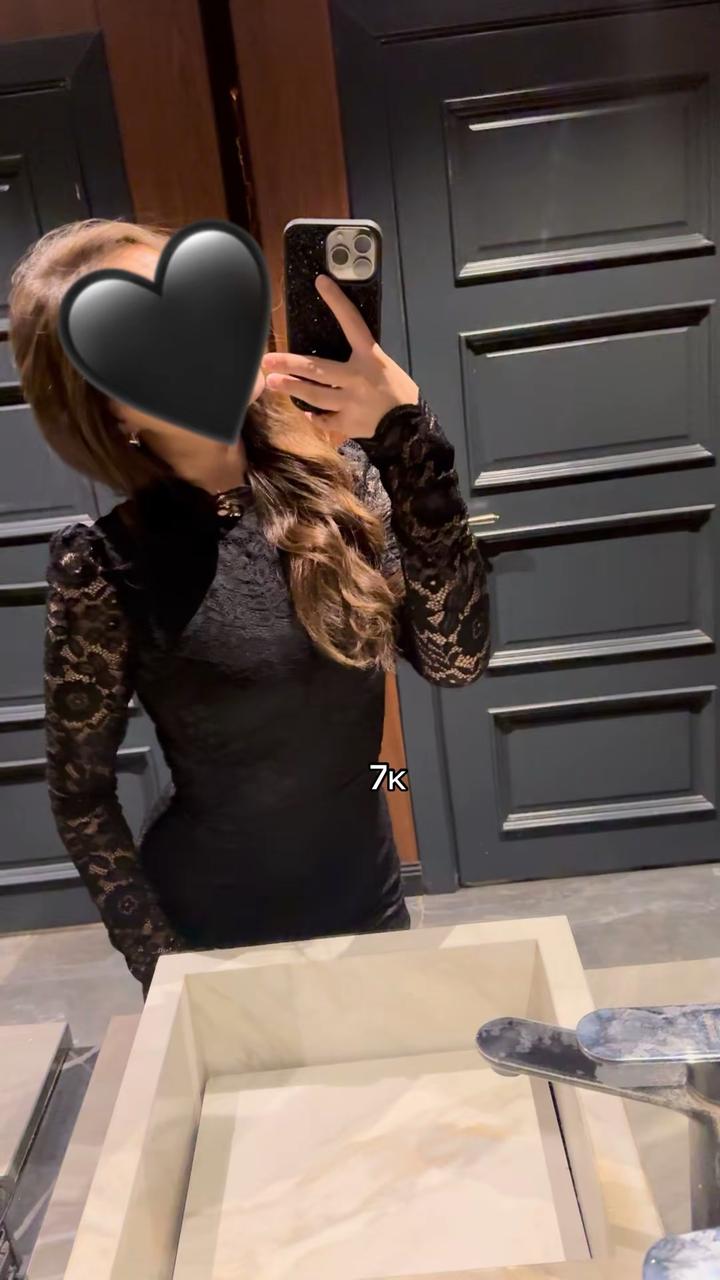 Черное кружевное платье