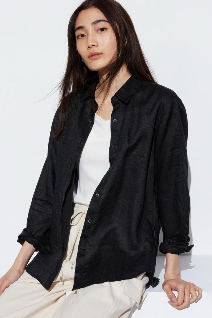 Рубашка Uniqlo PREMIUM LINEN SHIRT