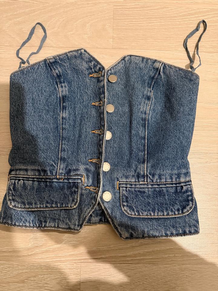 Pull & Bear джинсовый корсет PULL&BEAR