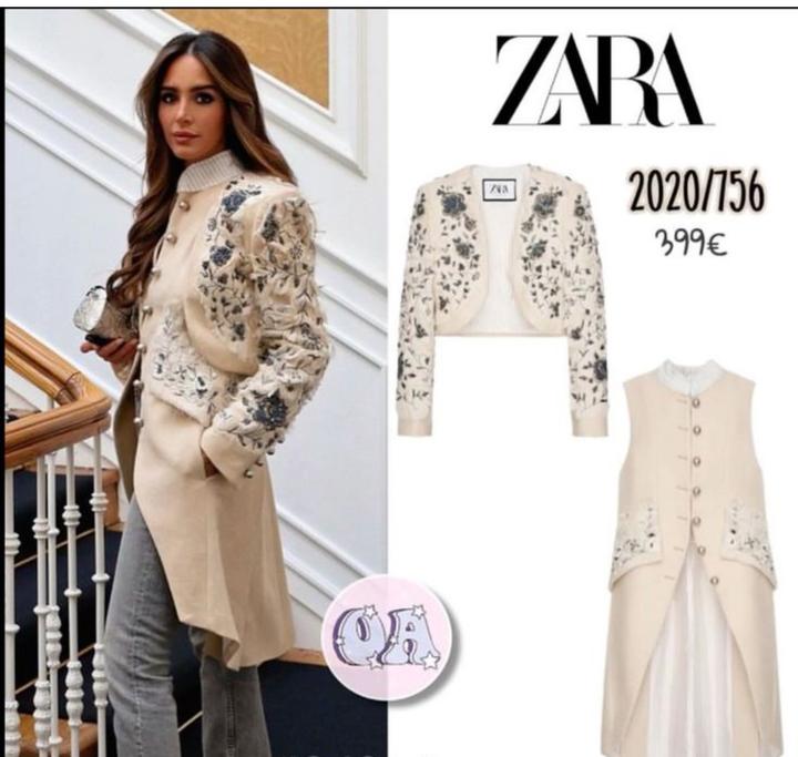 Фрак и пиджак  Zara с вышивкой