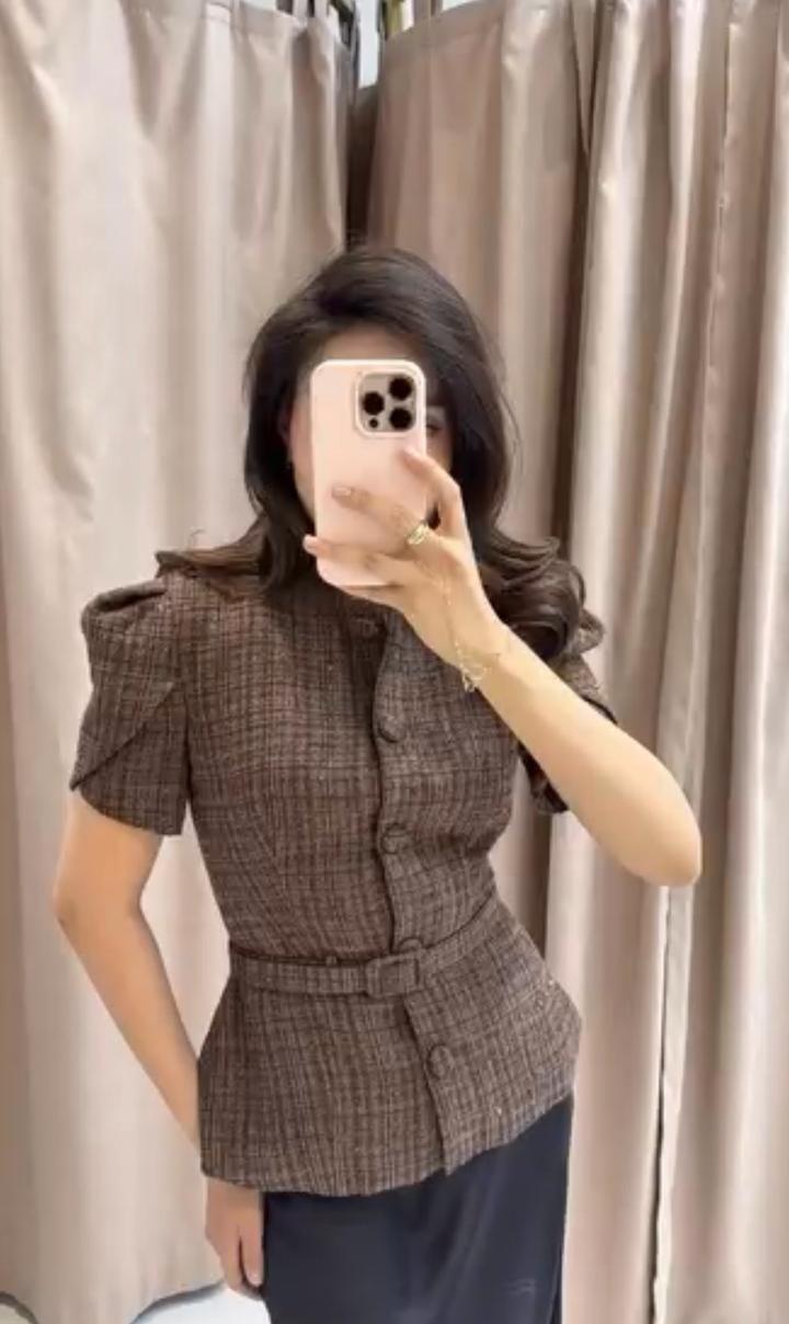 IFER COLLECTION Твидовый топ на пуговицах