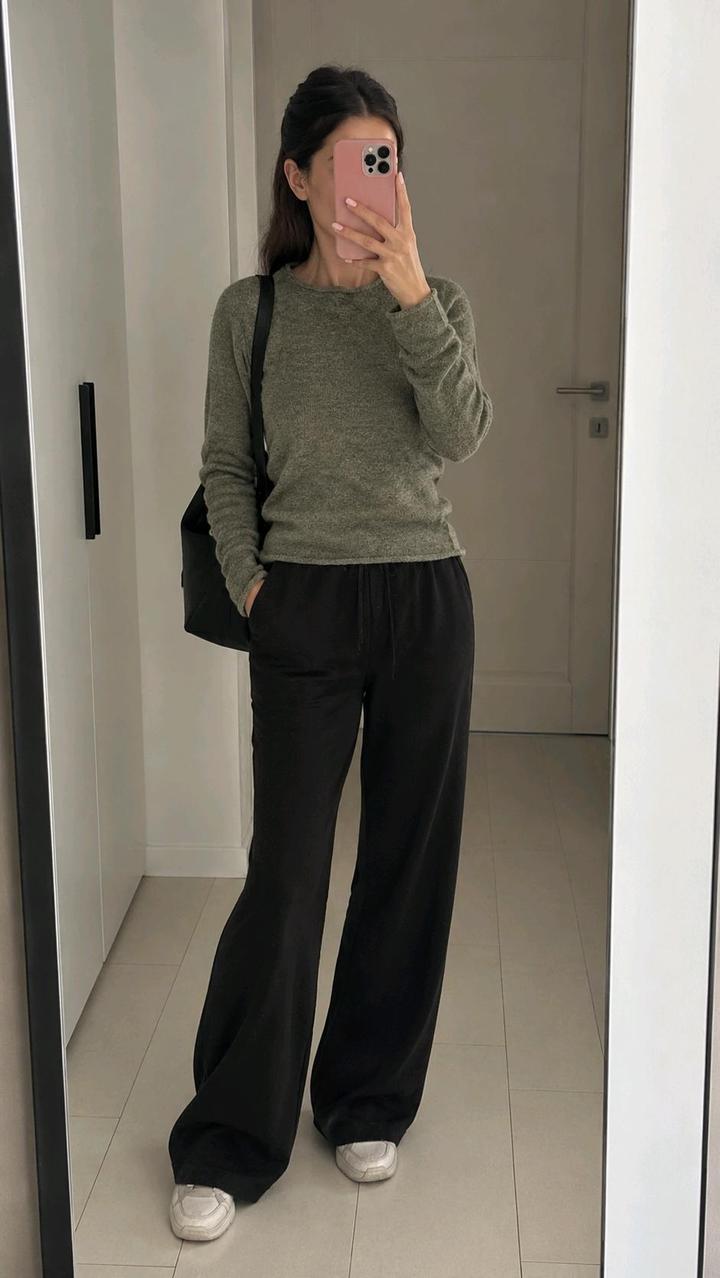 Zara Оливковый джемпер из альпаки