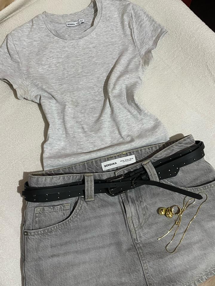 Bershka Серая юбка