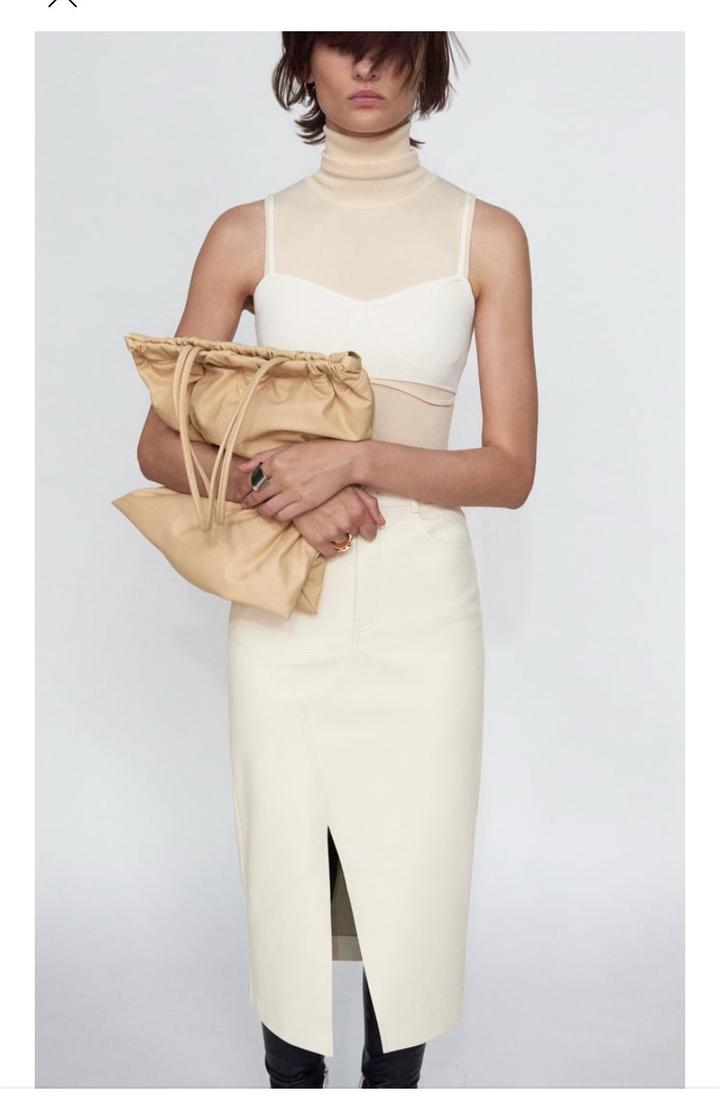 Zara Юбка миди с разрезом