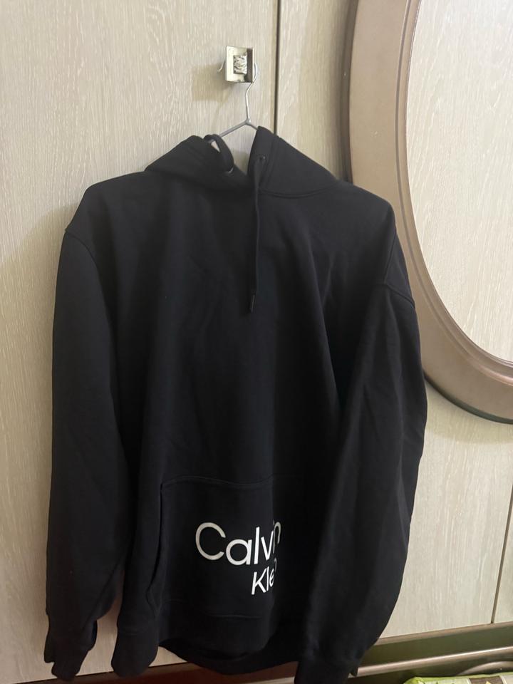 Худи Calvin Klein черное с капюшоном