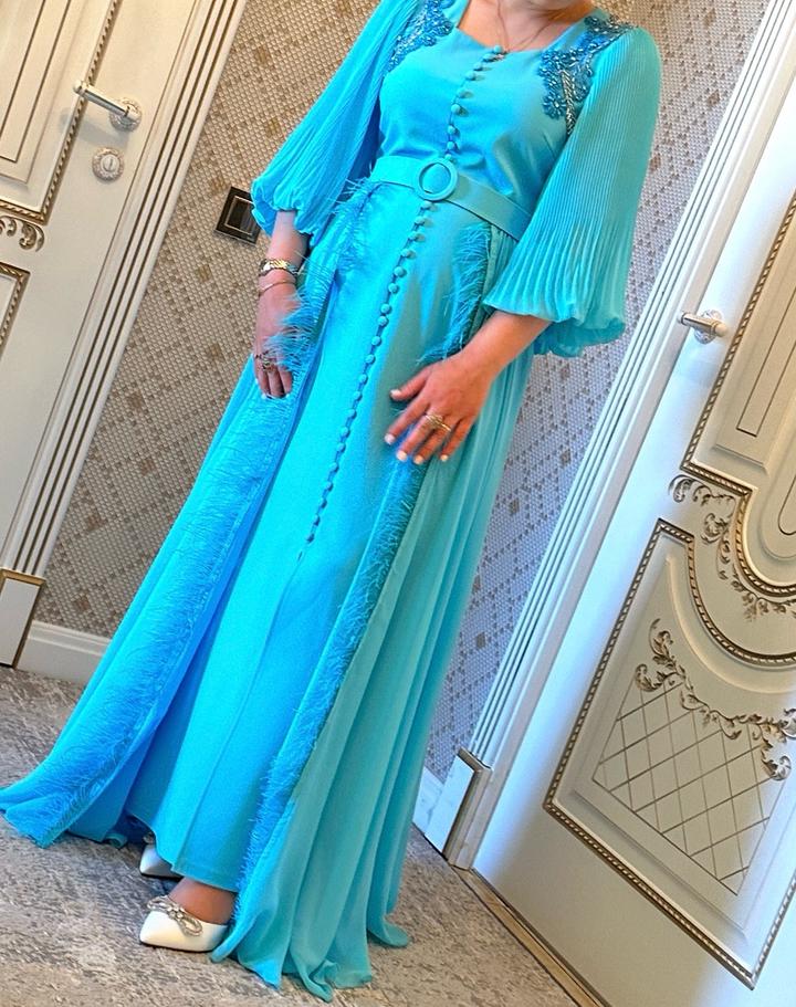 Голубое вечернее платье 👗