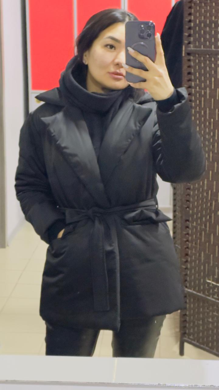 bm posh Пуховик с поясом