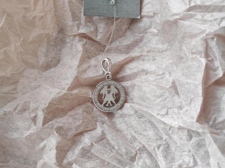argento Серебро 925 Новый женский кулон подвеска с цирконом Близнецы знак зодиака