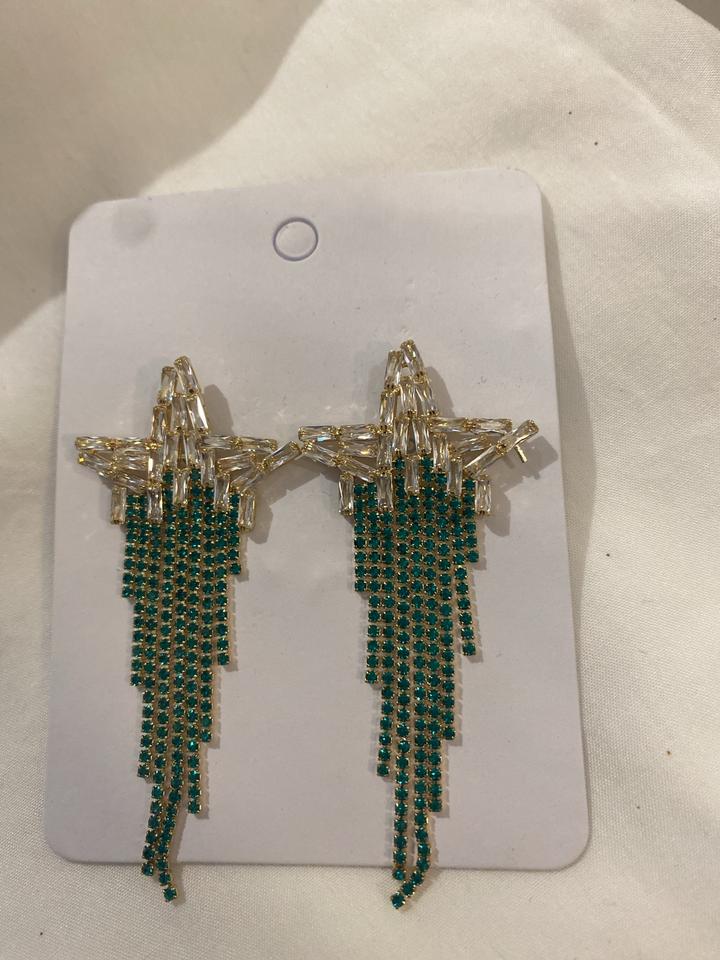 Серьги звезды со стразами