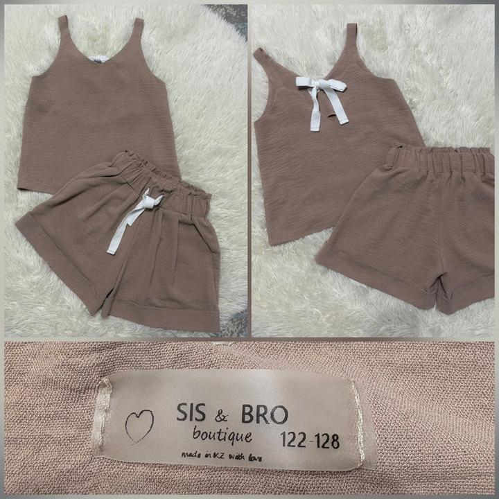 sis&bro Детский комплект топ и шорты 122-128р