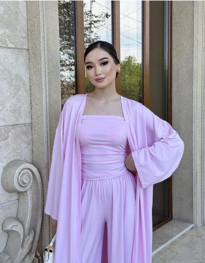 Платье с абайкой Exclusive model розовый