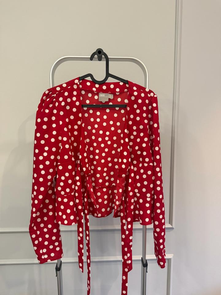 Блуза ASOS в горошек на завязках