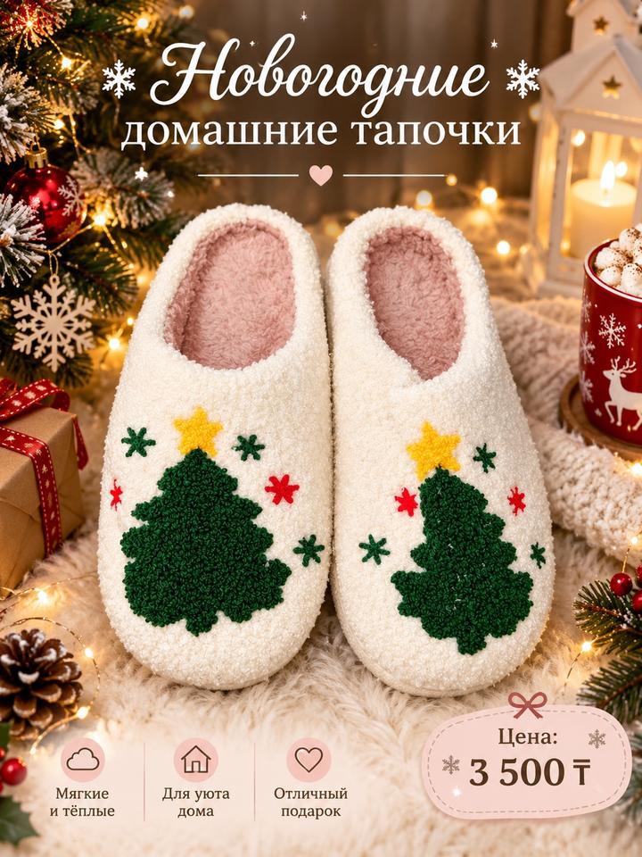 Новогодние домашние тапочки