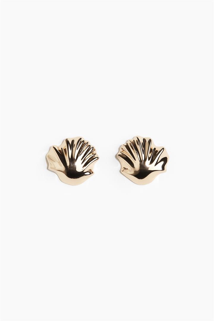 H&M Серьги-ракушки золотистые