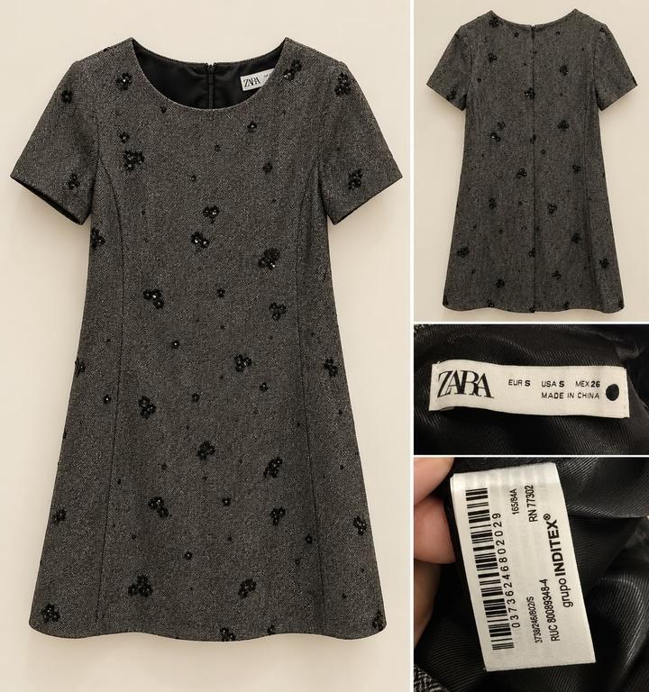 ZARA платье с пайетками