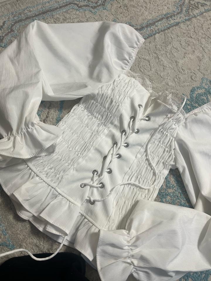 Coton Colors Блуза с корсетной шнуровкой