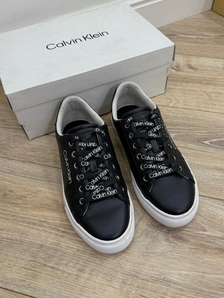 Кеды Calvin Klein черные кожаные