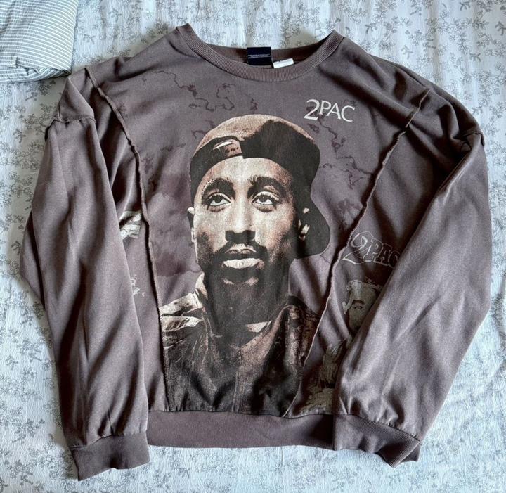 2Pac Винтажный свитшот y2k