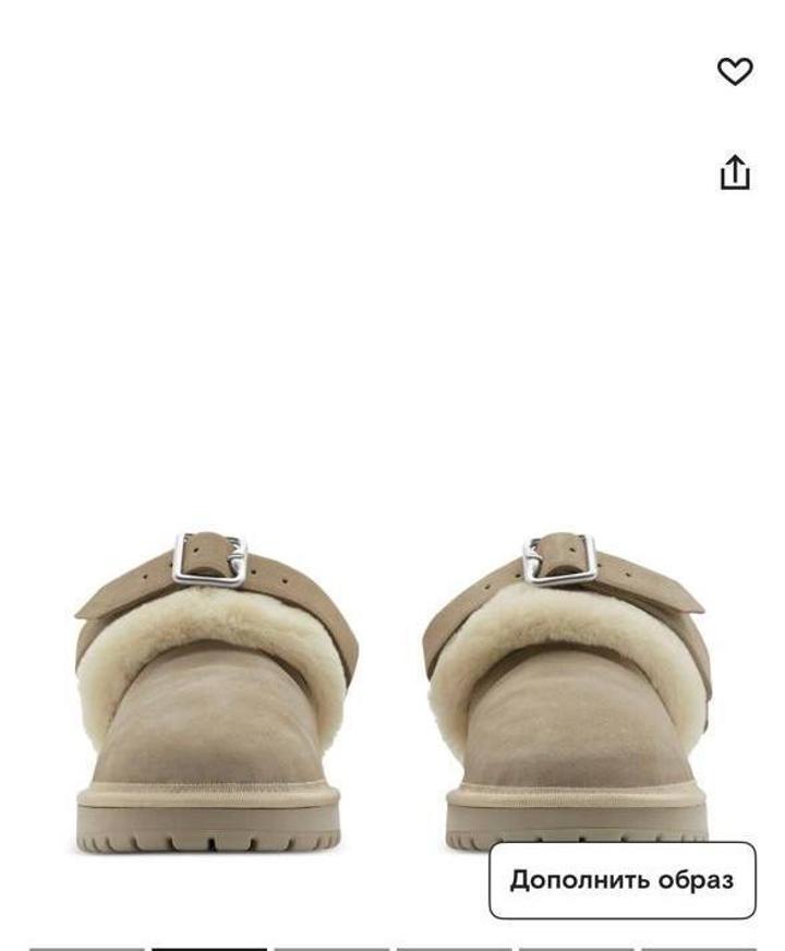 Мюли Burberry Chubby из замши и овчины
