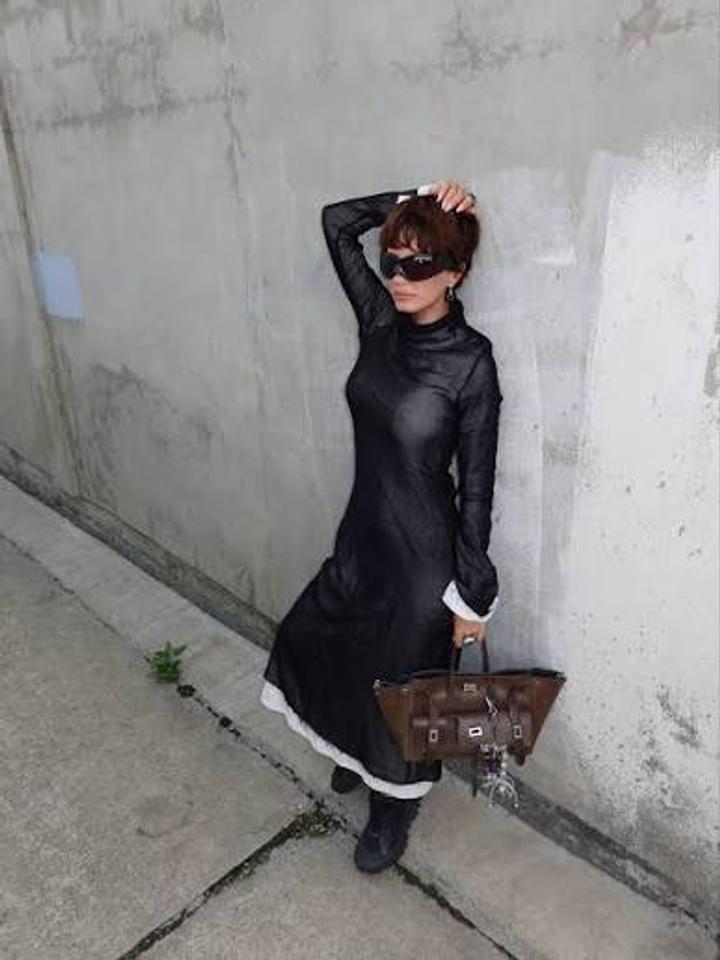Zara Двухслойное платье макси