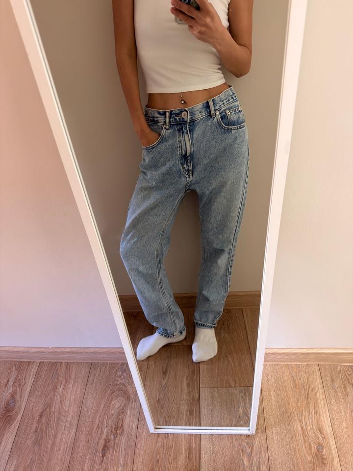 Pull & Bear Джинсы Pull&Bear светло-голубые широкие