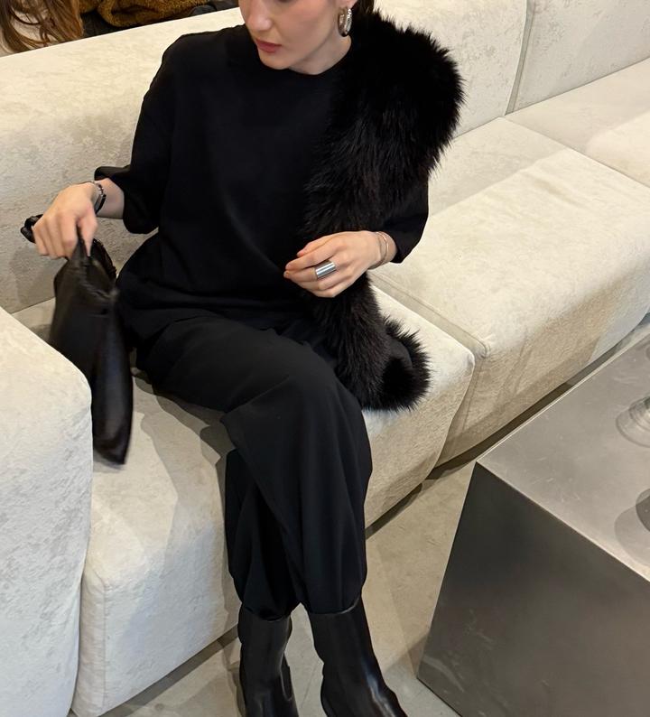 Меховой шарф BERSHKA