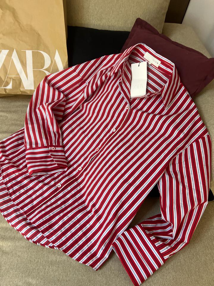 Рубашка ZARA в полоску