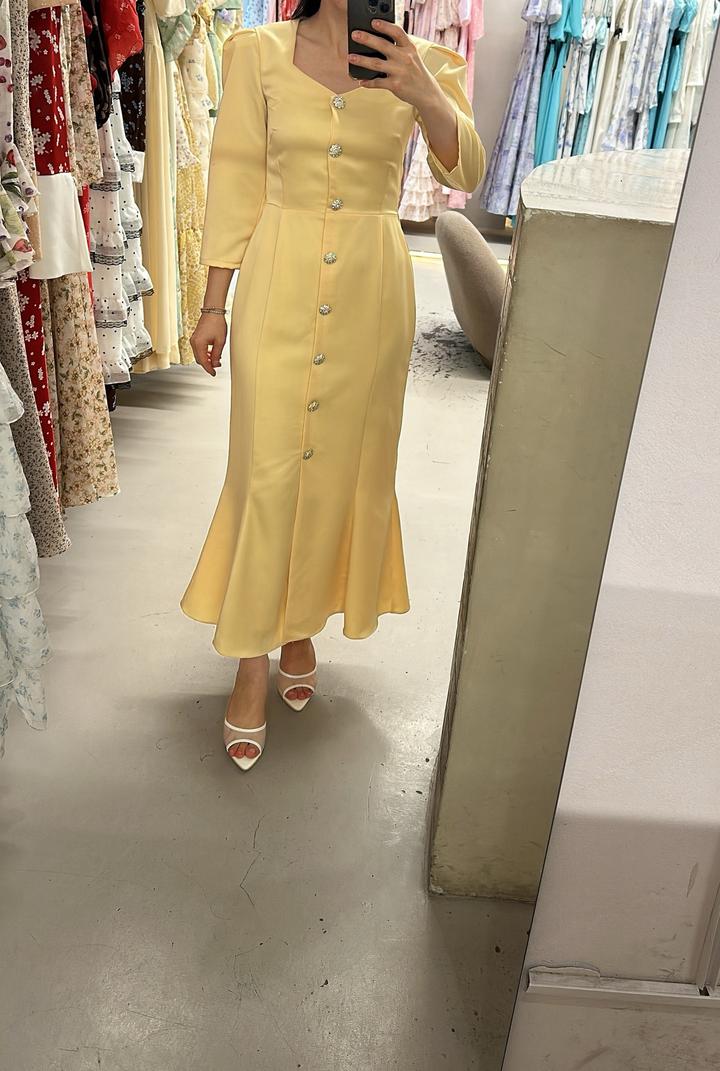 Stylish Платье миди с пуговицами