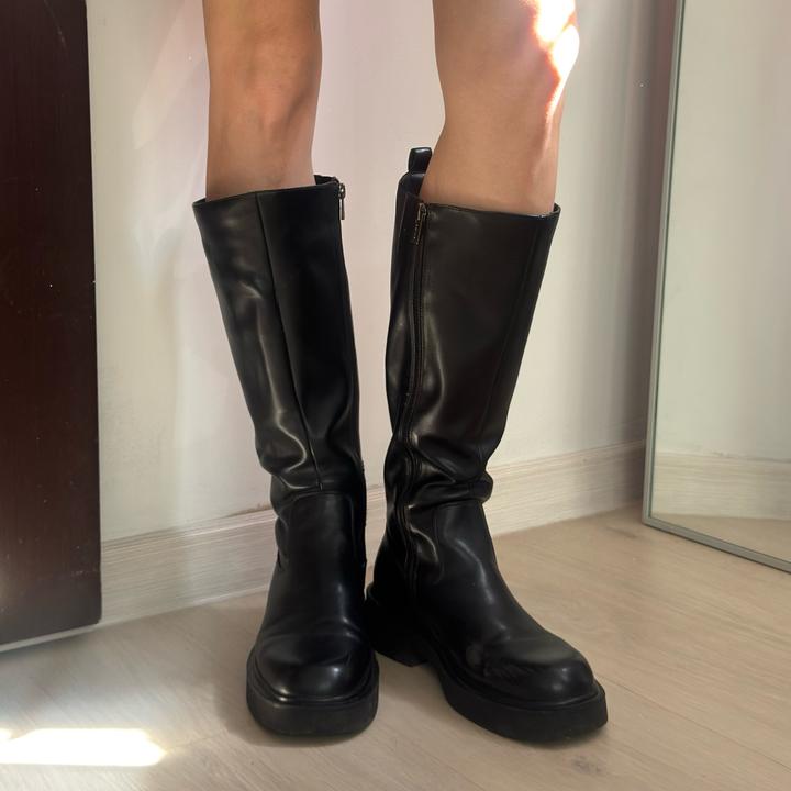 Сапоги высокие черные Nine West